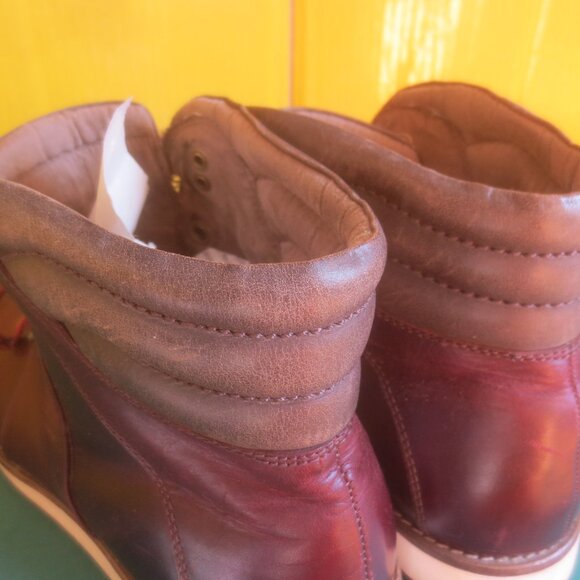 Wolverine 1883 "Bertel" Burgundy Ox Blood Leather Hiker Boots - Size 9.5 Men's. - Picture 6 of 14